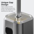 EAST OAK Anti-rust 50,000 BTU Patio Heater for Outdoor Use With Double-Layer Stainless Steel Burner, Table Design and Wheels, Stainless Steel