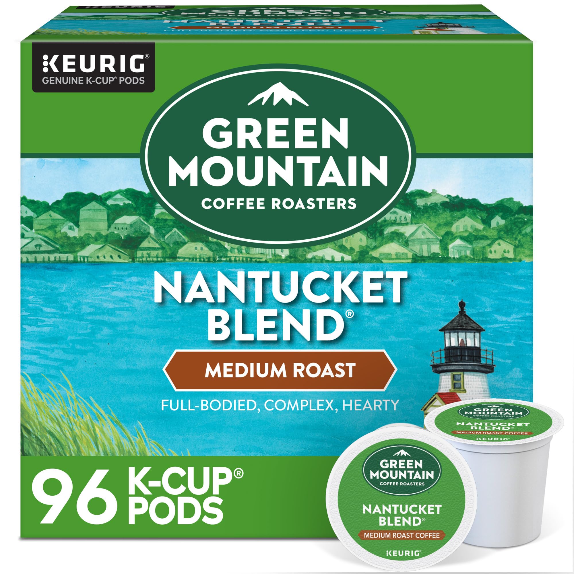 Green Mountain Coffee Roasters Nantucket Blend Keurig Single-Serve K-Cup Pods, Medium Roast Coffee, 96 Count Green Mountain Coffee Roasters Nantucket Blend Keurig Single-Serve K-Cup Pods, Medium Roast Coffee, 96 Count