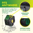 Miracle-Gro Compost Tumbler Dual Chamber, Easy-Turn Composter Tumbler Outdoor for Fast Composting (18.5 Gallon / 70 Liter)