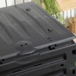 Outsunny Garden Compost Bin, 120 Gallon (450L) Garden Composter, Black