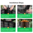 VIVOSUN 300 Gallon Outdoor Compost Bin, Expandable Composter (Black with Gloves)