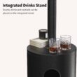 EAST OAK 48,000 BTU Patio Heater for Outdoor Use with Round Table Design, Double-Layer Stainless Steel Burner, Wheels, Triple Protection System, Black