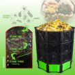 SQUEEZE master XXL Large Compost Bin Outdoor- 720L /190 Gallon-Easy Assembly-No Screws-Sturdy & Durable-Green Door