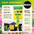 Miracle-Gro Large Dual Chamber Compost Tumbler, Easy-Turn, Fast-Working System (2 – 27.7gallon /105 Liter)