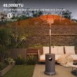 EAST OAK 48,000 BTU Patio Heater for Outdoor Use With Round Table Design, Double-Layer Stainless Steel Burner and Wheels, Bronze