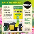 Miracle-Gro Compost Tumbler Dual Chamber, Easy-Turn Composter Tumbler Outdoor for Fast Composting (18.5 Gallon / 70 Liter)