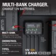 NOCO Genius GEN5X3, 3-Bank, 15A (5A/Bank) Smart Marine Battery Charger