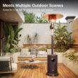 EAST OAK 48,000 BTU Patio Heater for Outdoor Use With Round Table Design, Double-Layer Stainless Steel Burner and Wheels, Bronze