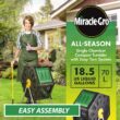 Miracle-Gro Compost Tumbler Dual Chamber, Easy-Turn Composter Tumbler Outdoor for Fast Composting (18.5 Gallon / 70 Liter)