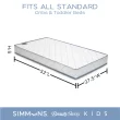 Simmons BeautySleep Kids Radiant Diamond Crib and Toddler Mattress, Waterproof, Extra Firm, GREENGUARD Gold, White/Blue