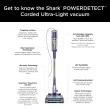 Shark - POWERDETECT Ultra-Light Corded Stick Vacuum with DuoClean Detect Technology and Self-Cleaning Brushroll - Eggplant