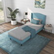 NapQueen Twin Mattress Rainbow 5" Memory Foam Twin Mattress, Gray, CertiPUR-US Certified, Mattress in a Box
