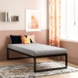 DHP Value 6 Inch Thermobonded Polyester Filled Quilted Top Bunk Bed Mattress, Twin, Gray