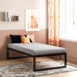 DHP Value 6 Inch Thermobonded Polyester Filled Quilted Top Bunk Bed Mattress, Twin, Gray