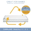 Simmons BeautySleep Kids Radiant Diamond Crib and Toddler Mattress, Waterproof, Extra Firm, GREENGUARD Gold, White/Blue