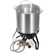 Barton - Aluminum Turkey Fryer, 52qt Capacity, 80000 BTU, 12.5" inch Large Capacity, Marinade Injector included Barton - Aluminum Turkey Fryer, 52qt Capacity, 80000 BTU, 12.5" inch Large Capacity, Marinade Injector included