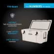 Lifetime New 115 Qt. Capacity High Performance Polyethylene Cooler, Khaki (91000)