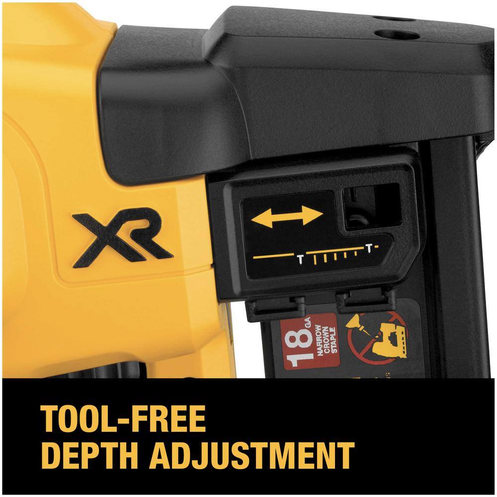 DEWALT 20V MAX XR Lithium-Ion Cordless 18-Gauge Narrow Crown Stapler (Tool Only) DEWALT 20V MAX XR Lithium-Ion Cordless 18-Gauge Narrow Crown Stapler (Tool Only) - Image 3