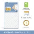 Simmons BeautySleep Kids Radiant Diamond Crib and Toddler Mattress, Waterproof, Extra Firm, GREENGUARD Gold, White/Blue