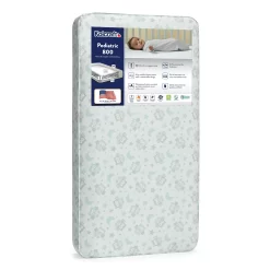 Kolcraft Pediatric 800 Extra Firm Baby Crib & Toddler Mattress, 80 Coil, Waterproof, Mint/Grey