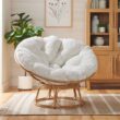 Better Homes & Gardens Papasan Chair, Cream Boucle