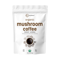 Micro Ingredients Organic Instant 10 in 1 Mushroom Coffee Powder, 28 Ounce (317 Servings)