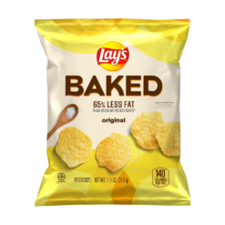 Frito Lay Baked Lay's Original Potato Chips, Gluten Free, 1.125 oz Bags, (64 Pack)