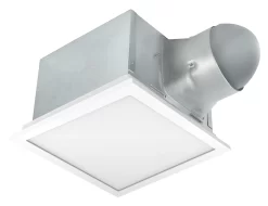 Utilitech Ventilation fan 1-Sone 150-CFM White Decorative Lighted Bathroom Fan, ENERGY STAR