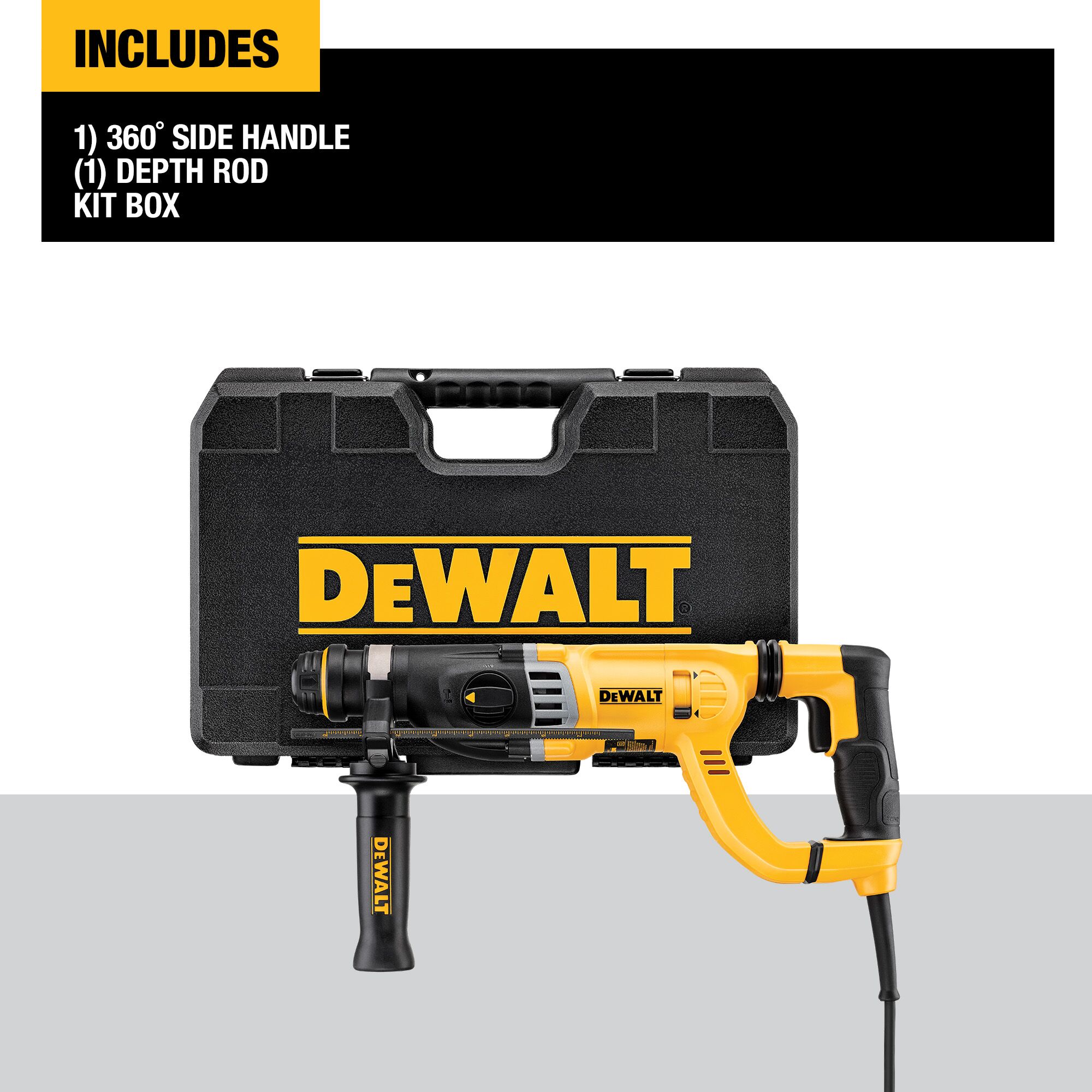 DEWALT 8.5-Amp 1-1/8-in Sds-plus Variable Corded Rotary Hammer Drill DEWALT 8.5-Amp 1-1/8-in Sds-plus Variable Corded Rotary Hammer Drill - Image 8