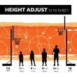 Lifetime Streamline 44 in Polyethylene Portable Basketball Hoop