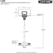 Lifetime Streamline 44 in Polyethylene Portable Basketball Hoop