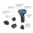 Bosch Chameleon 12-volt 1/4-in Keyless Brushless Right Angle Cordless Drill (2-Batteries, Charger and Soft Bag included)