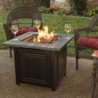 Endless Summer 30-in W Black and Orb Steel Square Propane Gas Fire Pit