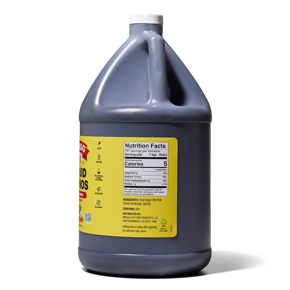 Bragg Liquid Aminos All Purpose Seasoning – Soy Sauce Alternative – Gluten Free, No GMO’s, Kosher Certified, 1 Gallon Bragg Liquid Aminos All Purpose Seasoning – Soy Sauce Alternative – Gluten Free, No GMO’s, Kosher Certified, 1 Gallon - Image 3