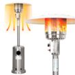 Nuu Garden 46000-BTU Silver Stainless Steel Floorstanding Liquid Propane Patio Heater Nuu Garden 46000-BTU Silver Stainless Steel Floorstanding Liquid Propane Patio Heater