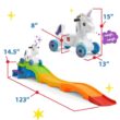 Step2 Unicorn Up & Down Roller Coaster Kids Ride On Toy, Push Car, Indoor/Outdoor Playset, Made of Durable Plastic, Multicolor