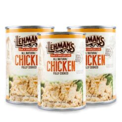 Lehman's All Natural Canned Meat, USA Made Ready to Eat for Everyday, Camping or Emergencies, 14.5 oz each, Pack of 3, Chicken