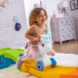 Step2 Unicorn Up & Down Roller Coaster Kids Ride On Toy, Push Car, Indoor/Outdoor Playset, Made of Durable Plastic, Multicolor