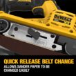 DEWALT XR 20 Volts Brushless Variable Belt Cordless Sander with Dust Management (Battery Not Included)