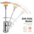 CASAINC 48000-BTU Silver Steel Floorstanding Liquid Propane Patio Heater