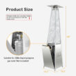 CASAINC 42000-BTU Silver Steel Floorstanding Liquid Propane Patio Heater