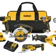 DEWALT 20V MAX 6-Tool Brushless Power Tool Combo Kit with Soft Case (2-Batteries and Charger Included)