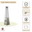 Mondawe 48000-BTU Silver Stainless Steel Floorstanding Liquid Propane Patio Heater