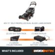WORX Nitro Power Share Dual Blade 40-volt 21-in Cordless Self-propelled Lawn Mower 5 Ah (2-Batteries and Charger Included)
