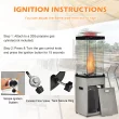 CASAINC 41000-BTU Gray Steel Floorstanding Liquid Propane Patio Heater