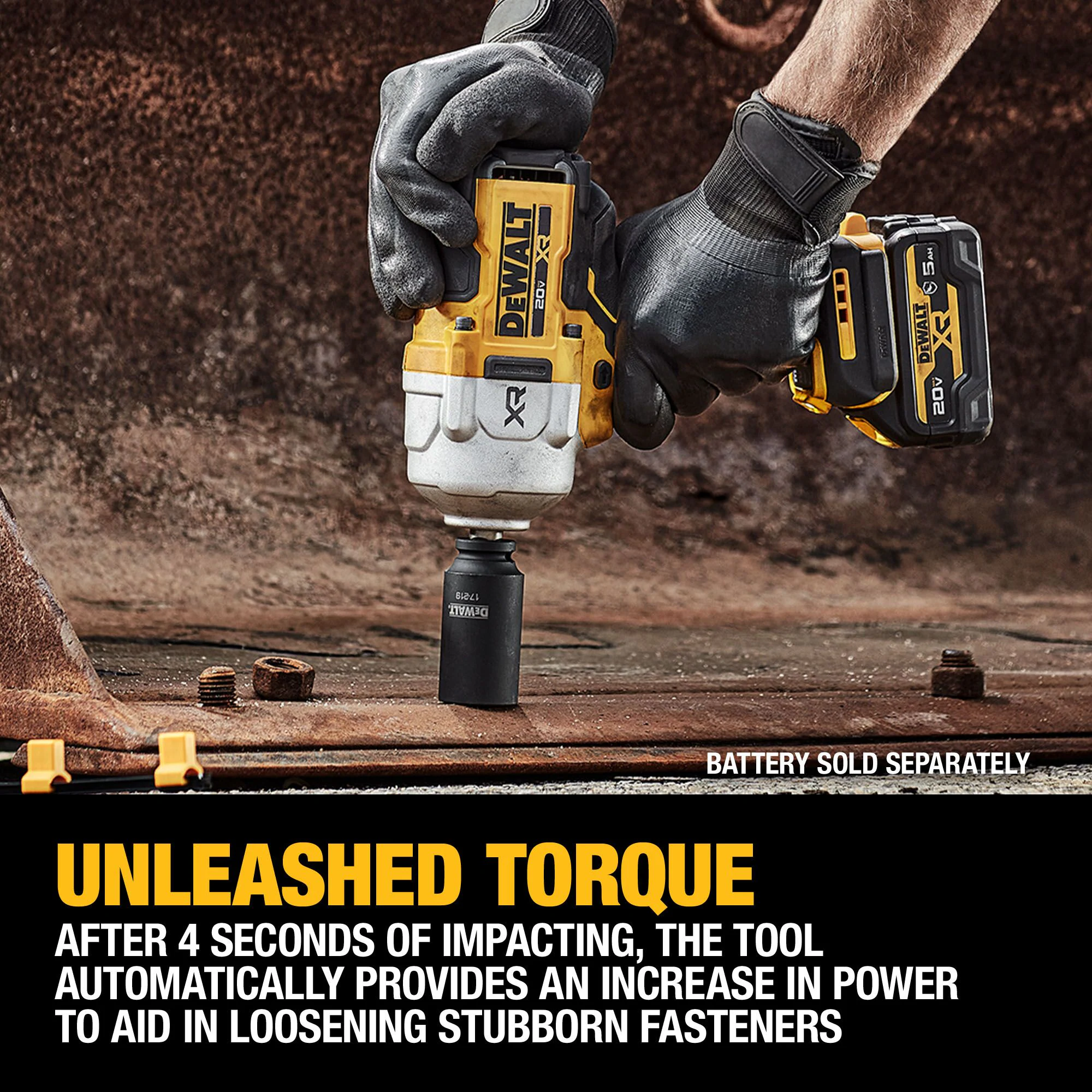 DEWALT XR 20-volt Max Variable Brushless 1/2-in Drive Cordless Impact Wrench (Battery and Charger Not Included) DEWALT XR 20-volt Max Variable Brushless 1/2-in Drive Cordless Impact Wrench (Battery and Charger Not Included) - Image 17