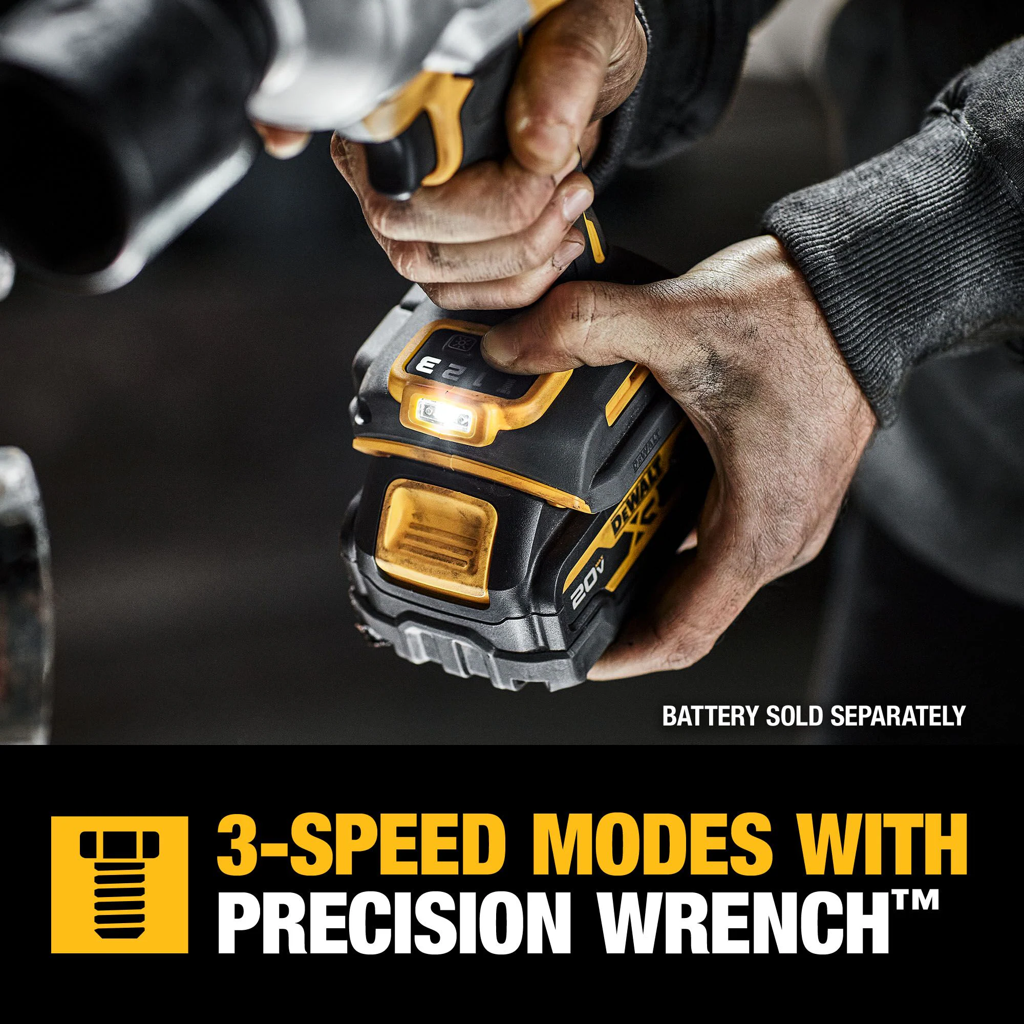 DEWALT XR 20-volt Max Variable Brushless 1/2-in Drive Cordless Impact Wrench (Battery and Charger Not Included) DEWALT XR 20-volt Max Variable Brushless 1/2-in Drive Cordless Impact Wrench (Battery and Charger Not Included) - Image 16