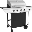 Nexgrill 4 Burner Side Burner Cart Gas Grill - Black