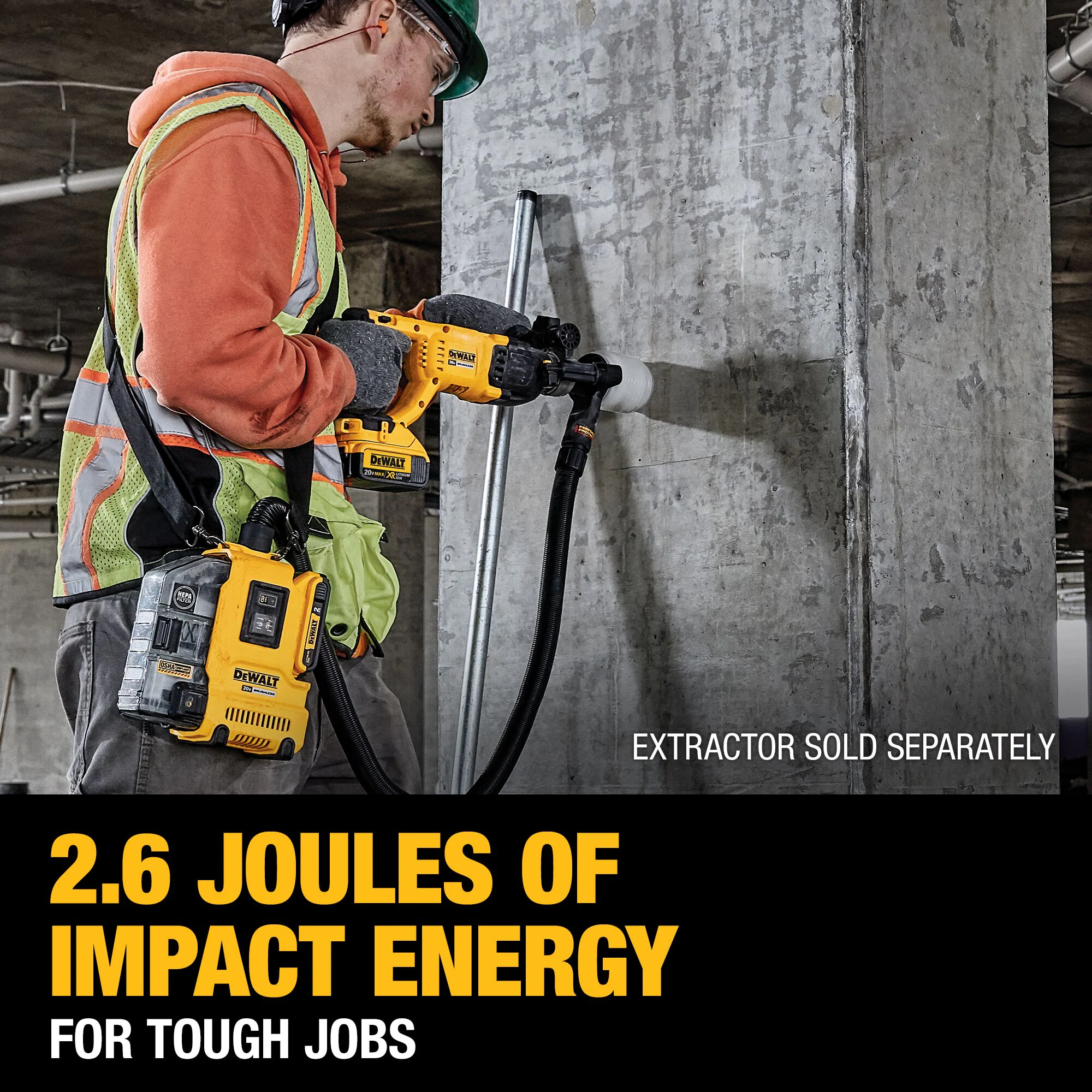 DEWALT 20-volt Max 1-in Sds-plus Cordless Rotary Hammer Drill DEWALT 20-volt Max 1-in Sds-plus Cordless Rotary Hammer Drill - Image 16