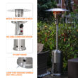 Nuu Garden 46000-BTU Silver Stainless Steel Floorstanding Liquid Propane Patio Heater Nuu Garden 46000-BTU Silver Stainless Steel Floorstanding Liquid Propane Patio Heater